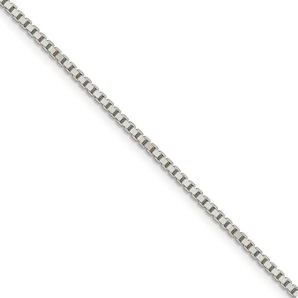 1.75mm Sterling Silver Box Chain Necklace 18 Inch